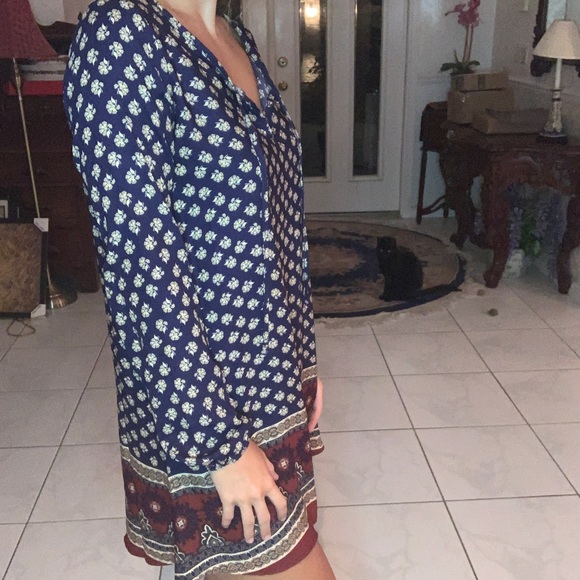 Living doll floral bandana print tie front dress S - Picture 3 of 8